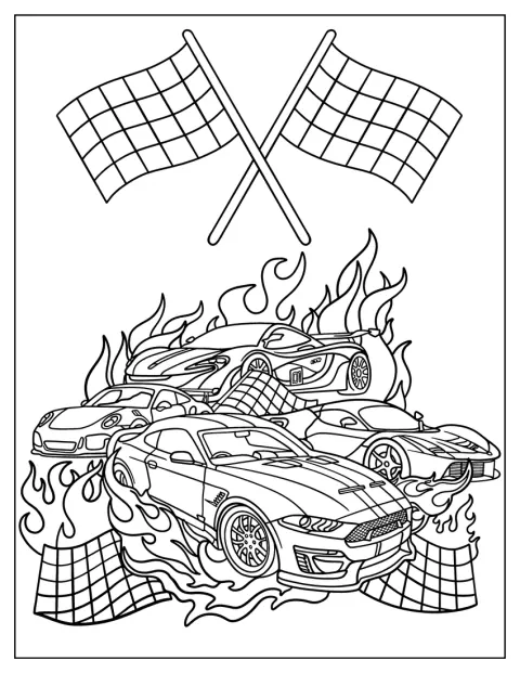 Hot Wheels -julisteessa näkyy näyttävä automotiivi.