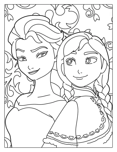 Anna et Elsa sont réunies côte à côte.