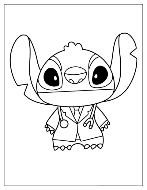 Stitch esiintyy suloisena lääkärinä.