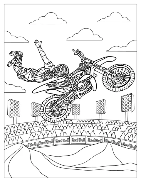Freestyle-kuljettaja tekee Holy Grab -tempun ilmassa.