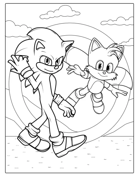 Sonic e Tails sono raffigurati insieme.
