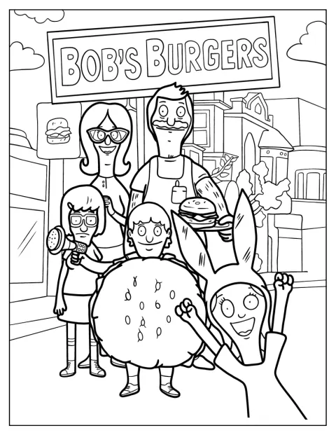 Los personajes de Bob’s Burgers aparecen reunidos en un póster.