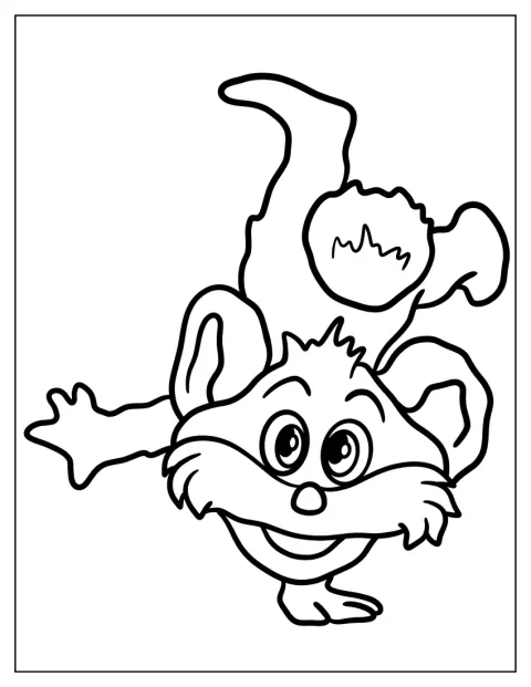 ピプスキークが森の中で逆立ちをしています。
