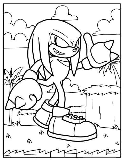 Knuckles alza il pollice in segno di approvazione.