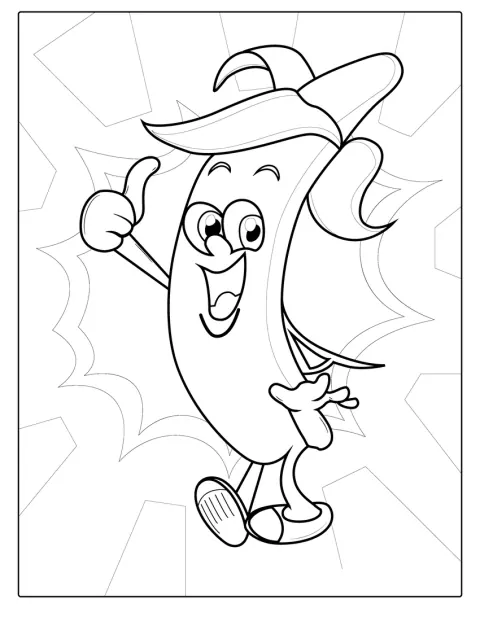 En glad banan danser.