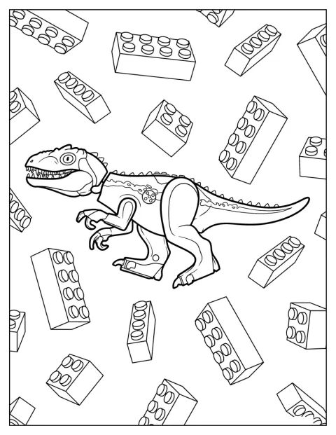 Une figurine LEGO représente l’Indominus Rex.