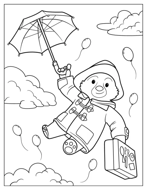 パディントンが冒険を楽しむ姿です。
