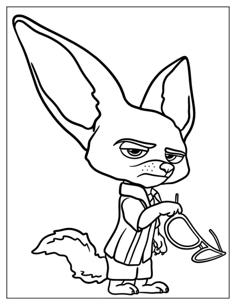 Finnick sujeta sus gafas de sol con una mano.