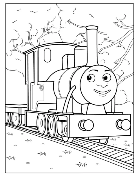 Duncan The Train Coloring Sheet