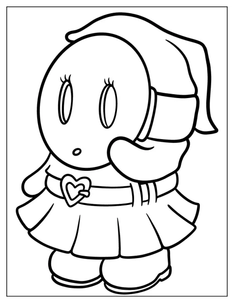 Uma Shy Guy de vestido e pestanas compridas posa de frente.