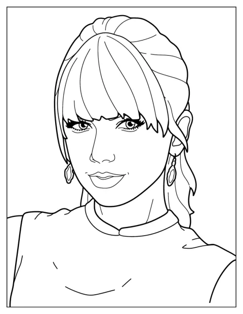 Zblízka je zachycena tvář Taylor Swift.
