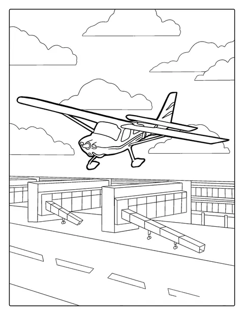 セスナ172が空を飛んでいます。