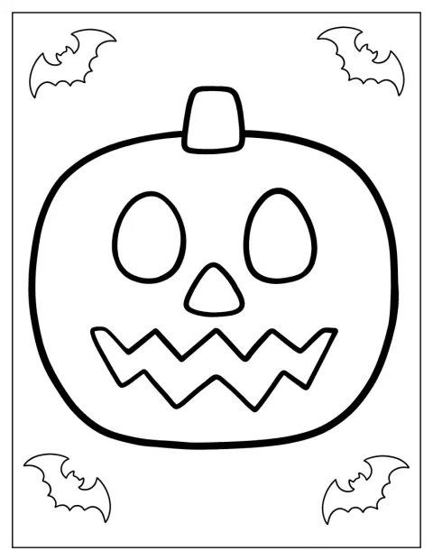Usměvavá halloweenská dýně má jednoduchý obličej vhodný pro malé děti.