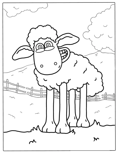 Shaun the Sheep seisoo kuvassa yksin.