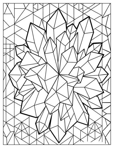 Een cluster van kristallen vormt een abstracte compositie.