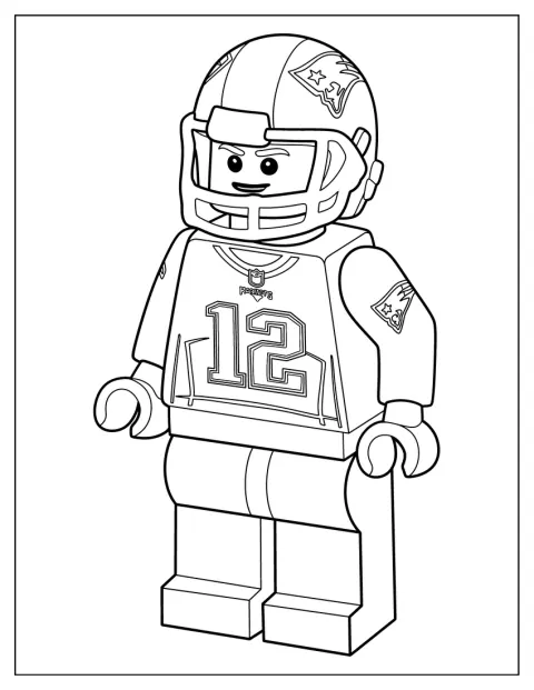 En søt Lego-figur forestiller Tom Brady.