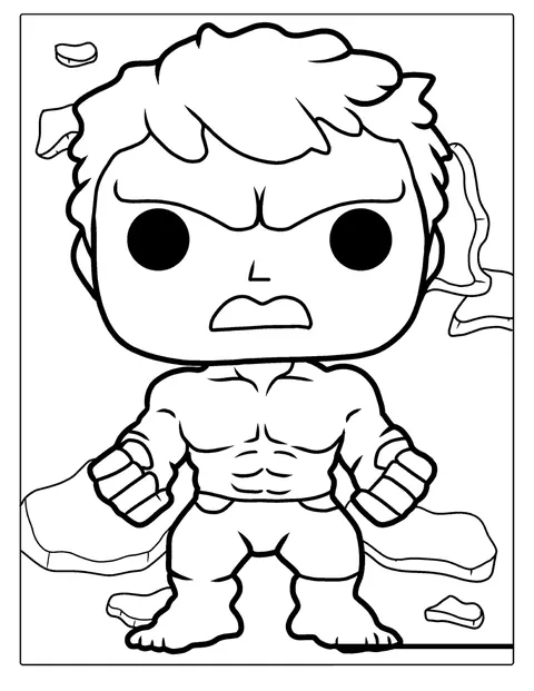 Hulken syns som en liten Funko Pop-figur.