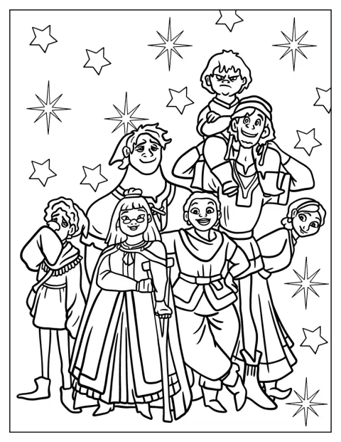 Wish Coloring Pages Of Bazeema, Dahlia, Gabo, Dario, Simon, Safi, And Hal