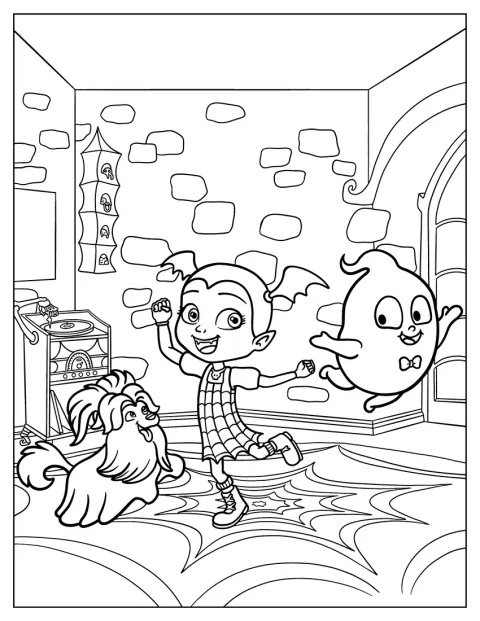 Wolfie e Demi ballano insieme a Vampirina.