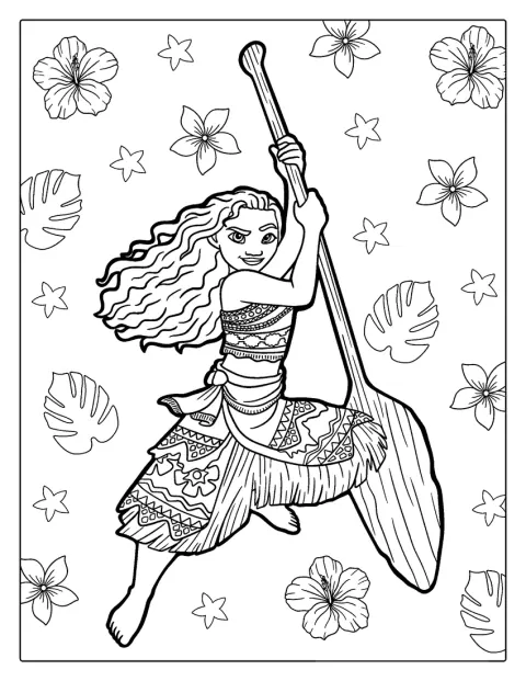 Princess Moana With Flowers