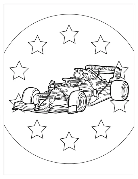Una monoposto Red Bull RB16B è raffigurata da sola.