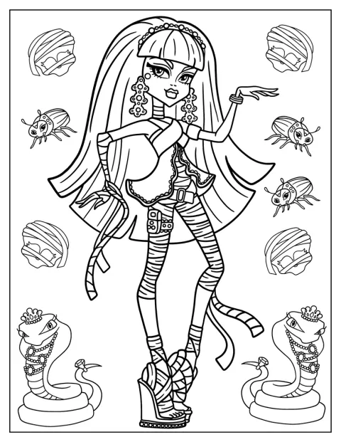 Cleo de Nile voert een Egyptische dans uit.