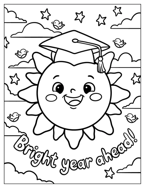 En strålende sol med studenterhue lover et lyst år.