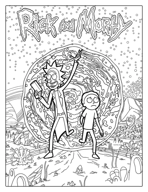 Rick e Morty aparecem num cartaz acompanhado pelo logótipo da série.