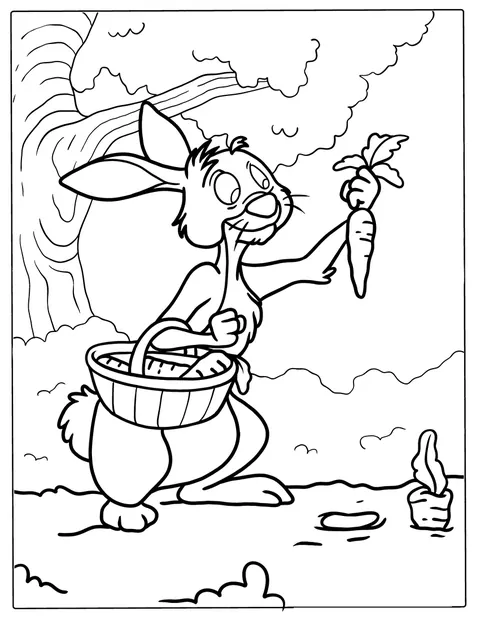 Rabbit seisoo Nalle Puhin vieressä.