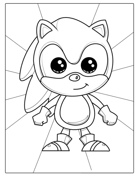 Sonic aparece como un simpático bebé de dibujos animados.
