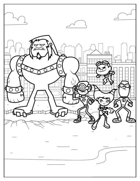 Grupul The Hive Five este înfățișat împreună.