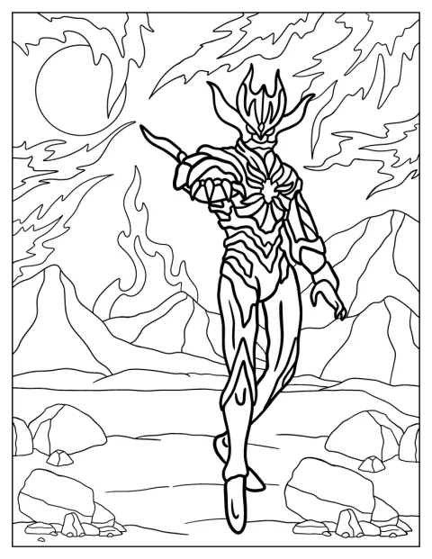 Ultraman Coloring Page Of Ultra Dark Killer