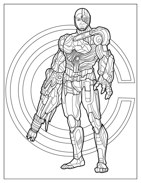 Cyborg fra Justice League står klar til kamp.
