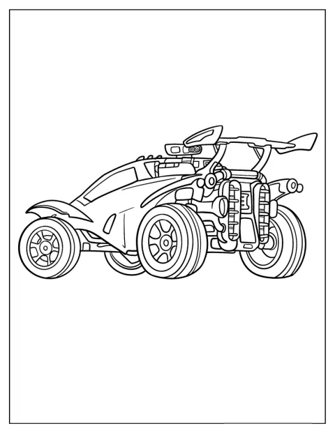 Octane-taisteluauto näkyy sivuprofiilissa.