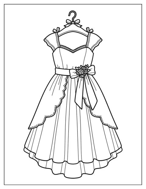 Una fascia floreale impreziosisce questo abito elegante a strati.