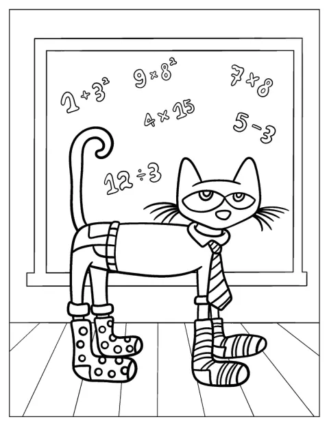 Pete the Cat ist in seiner Schule zu sehen.