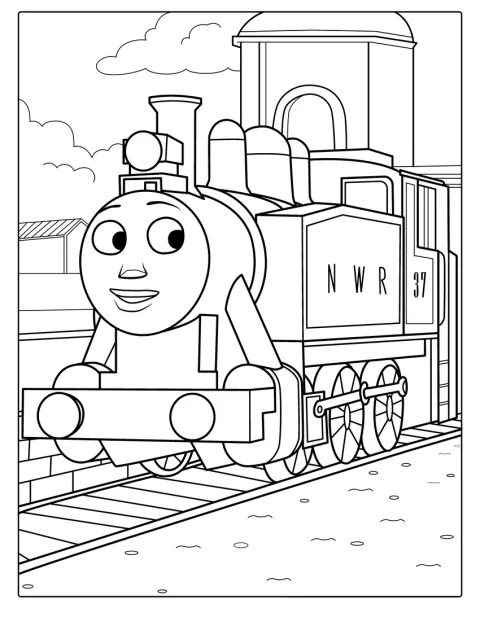 Rosie, la locomotora rosa, aparece en las vías de Sodor.