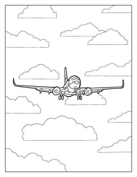 Eine Boeing 737 nähert sich zum Landen der Flughafenbahn.