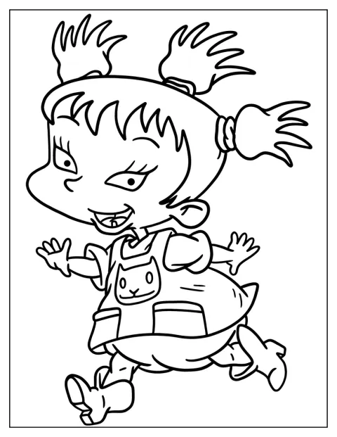 Kawaii-tyylinen Kimi Finster juoksee iloisesti.