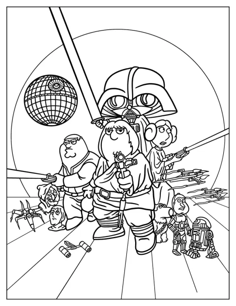 I personaggi dei Griffin appaiono in una scena a tema Star Wars.