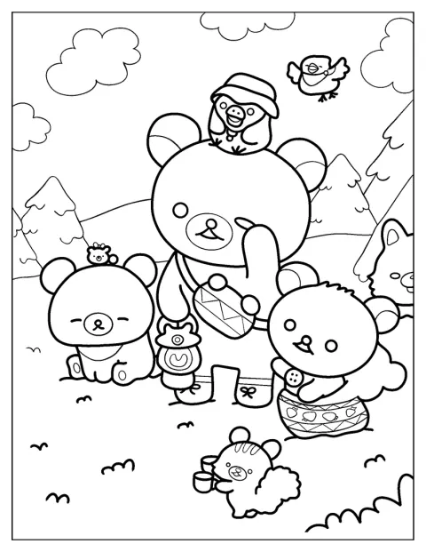 Na túru se vydali Rilakkuma, Kiiroitori, Korilakkuma a Chairoikoguma.