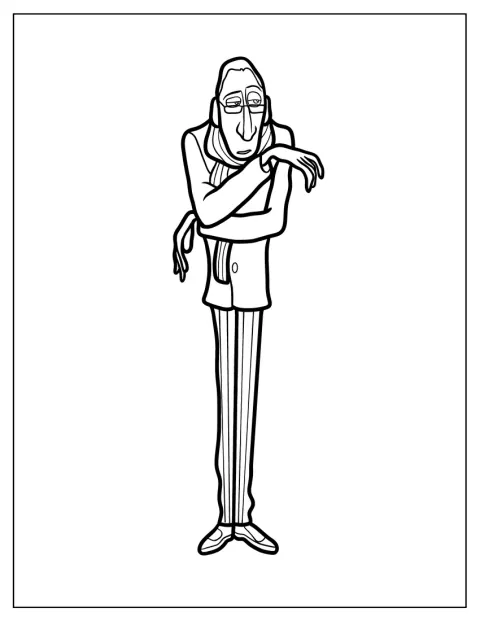 Ratatouille Coloring Page Of Anton Ego