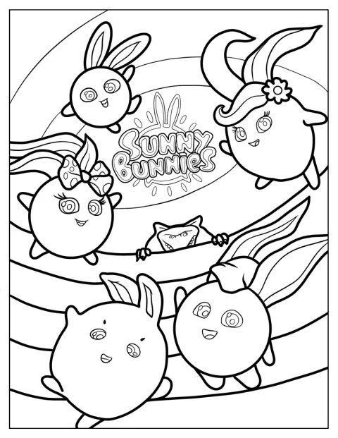 Hopper, Shiny, Iris, Big Boo, Turbo og Gray Wolf står samlet.