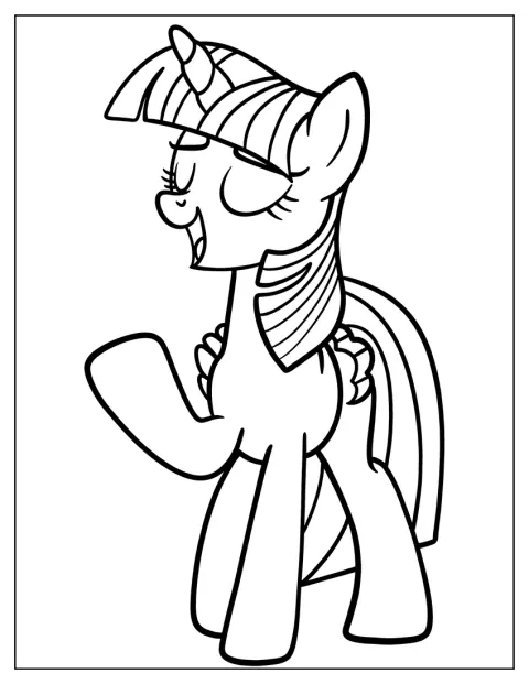 Twilight Sparkle står alene og taler.