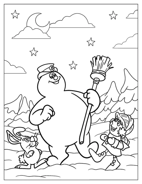 Frosty The Snowman Coloring Page