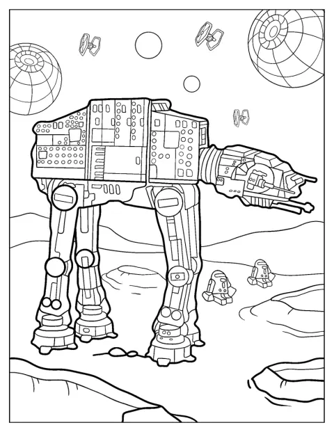 Lego Star Wars Coloring Page Of AT AT