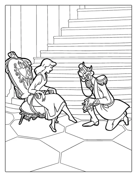 Cendrillon se tient auprès du Grand-Duc.