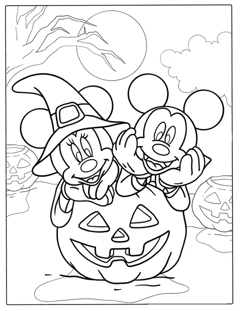 Minnie Mouse luce un disfraz para celebrar Halloween.