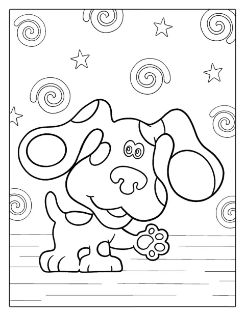 Simple Blue’s Clues Coloring Page
