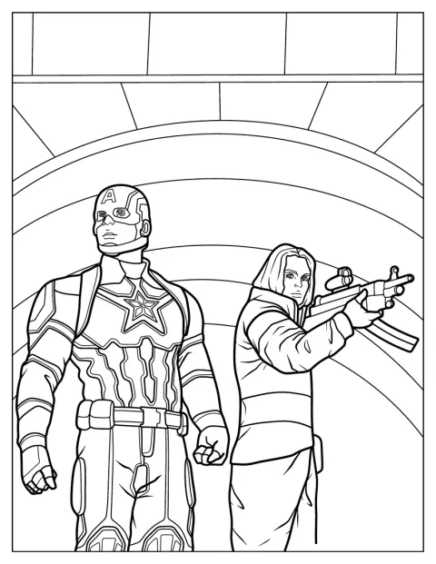 Winter Soldier è accanto a Capitan America.